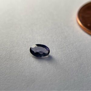 Deep Blue Iolite Faceted Oval Loose Gemstone for Jewelry Making
